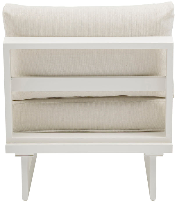 Maldives - Water Resistant Outdoor Patio Armless Chair With White Frame