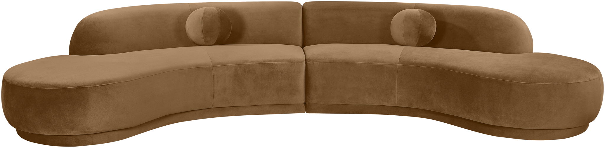 Avra - 146" Velvet Performance Fabric Upholstered Sectional