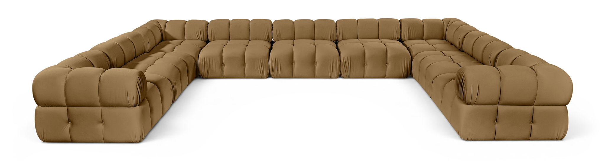 Orin - Velvet Performance Fabric Upholstered 9 Piece Sectional