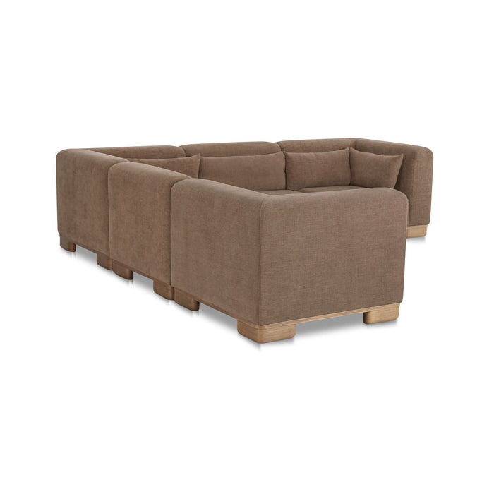 June - Classic L Modular Sectional - Dark Brown