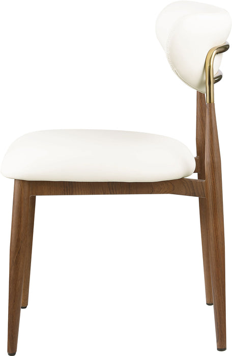 Ronda - Vegan Leather Upholstered Dining Side Chair - Walnut Legs