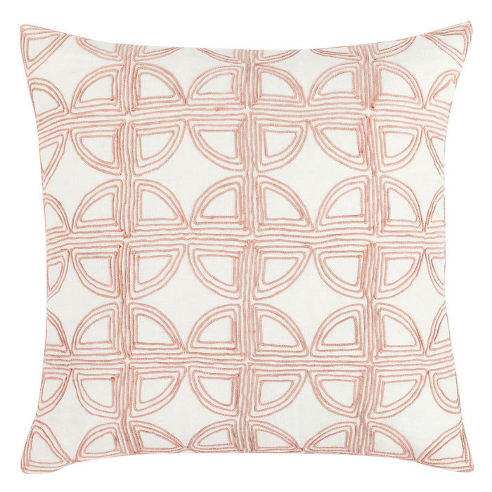 Villa Classics - Elea 22" x 22" Pillow - Ivory / Blush