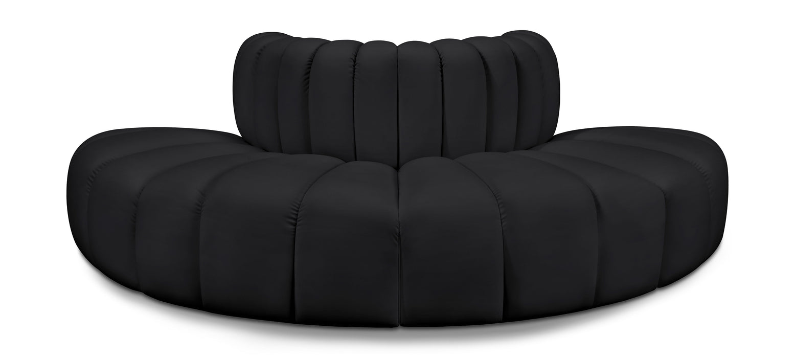 Arc - Faux Leather 4 Piece Modular Sofa
