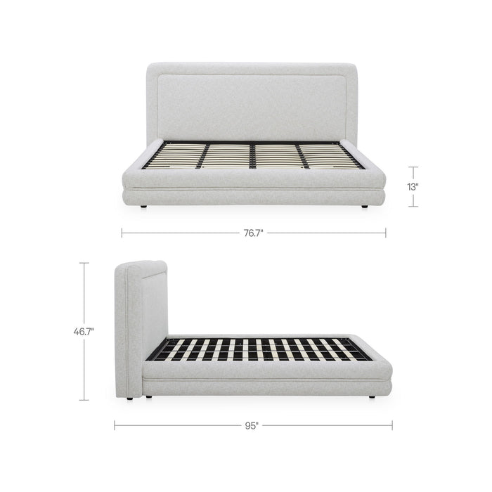 Tory - Queen Bed - Pebble