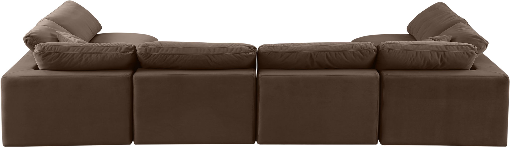 Comfy - 6 Piece Velvet Modular Armless Sectional