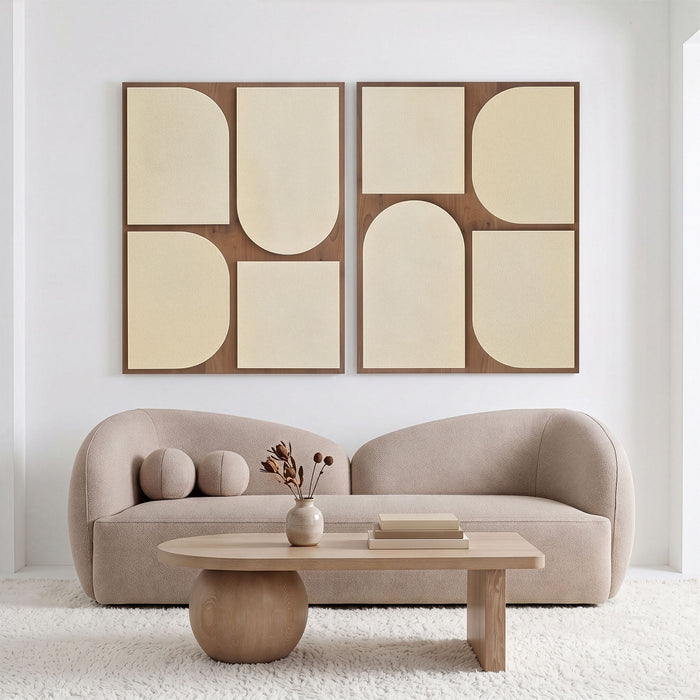Icon - Mango Wood 2 Piece Wall Art