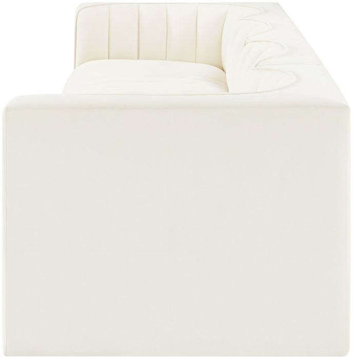 Rummi - Velvet Performance Fabric Upholstered 4 Piece Modular Sofa