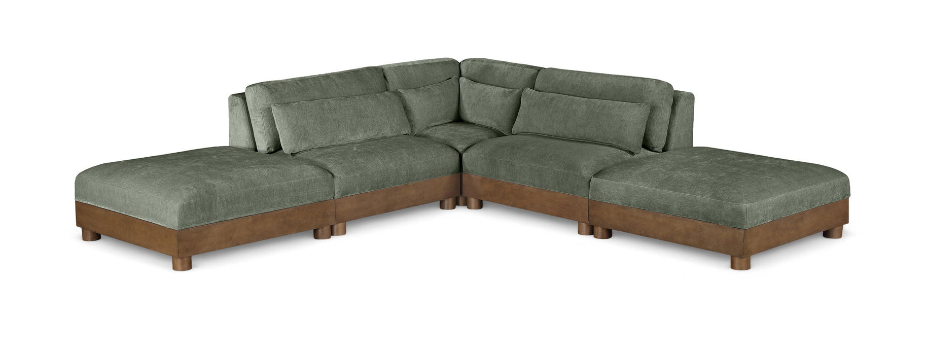 Turin - Fabric Upholstered 5 Piece Modular Sectional