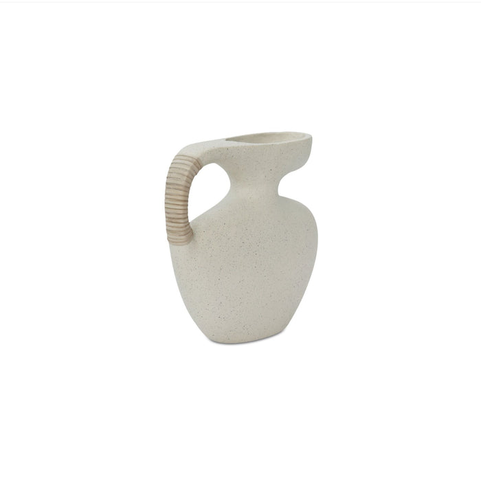 Vila - 9.5" Sculptural Vessel - Cream / White