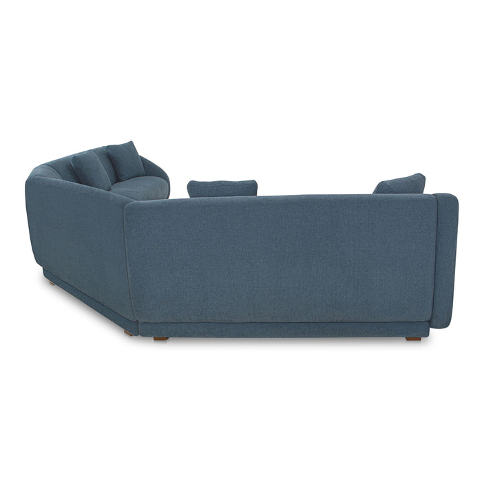Fraser - 4 Piece Modular Sectional - Deep Blue