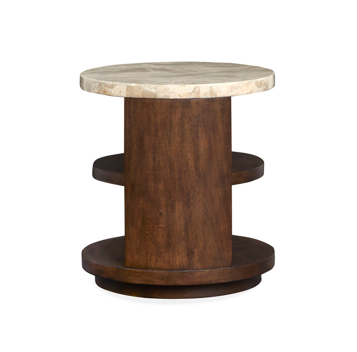 McPherson - Round End Table - Burnt Umber