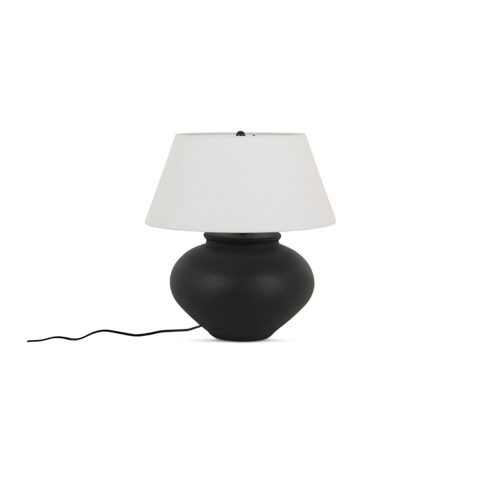Olia - Table Lamp - Dark Brown / White