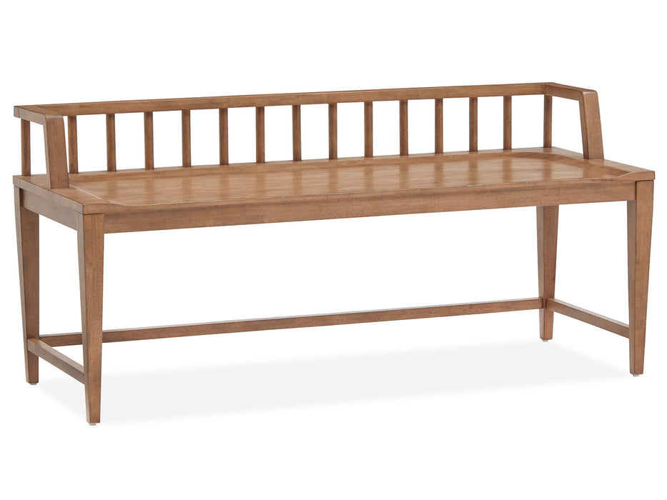 Lindon - Arm Bench With Low Back - Belgian Wheat