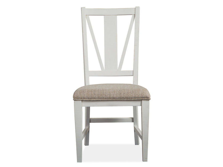 Heron Cove - Dining Side Chair With Upholstered Seat (Set of 2) - Chalk White