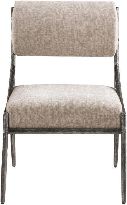 Bastille - Upholstered Dining Side Chair (Set of 2) - Silver Frame