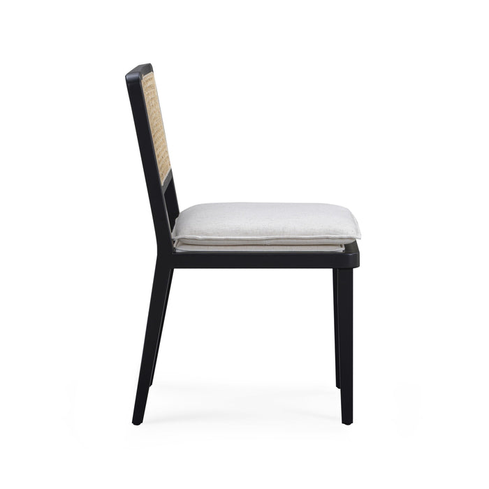 Tassina - Upcycled Performance Linen Dining Chair - Cream