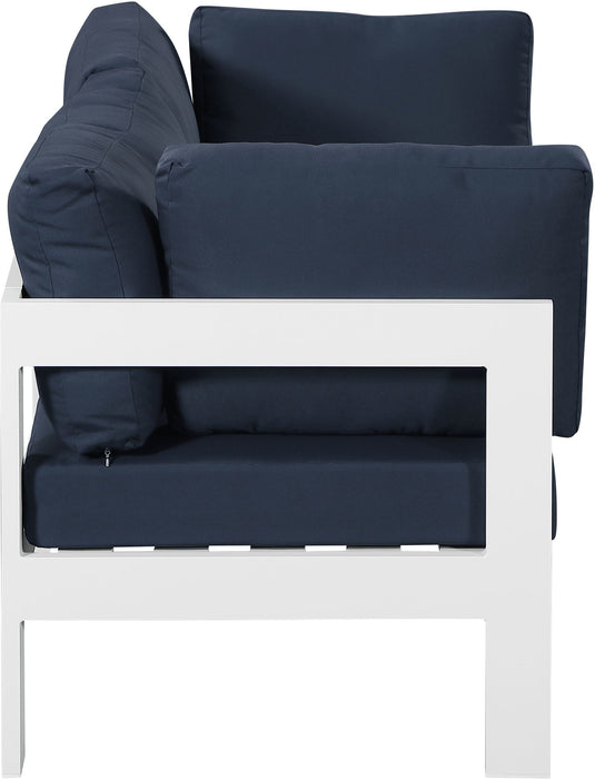 Nizuc - Outdoor Patio 2 Seat Modular Sofa With White Frame