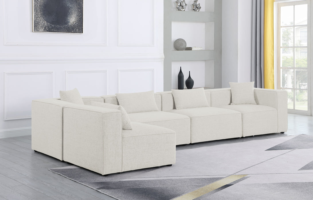 Cube - Linen 5 Piece Modular Sectional