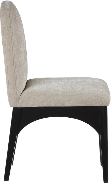 Waldorf - Chenille Dining Side Chair With Black Legs