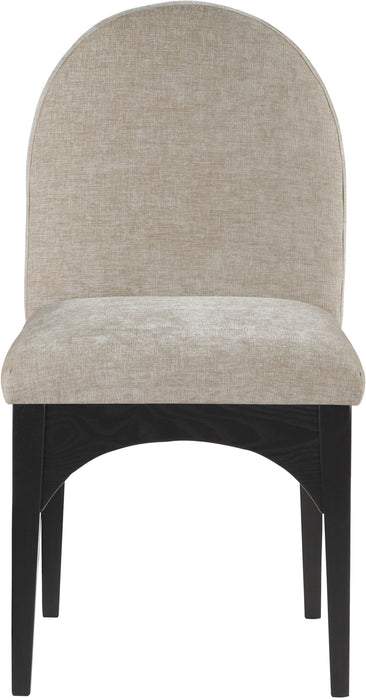 Waldorf - Chenille Dining Side Chair With Black Legs