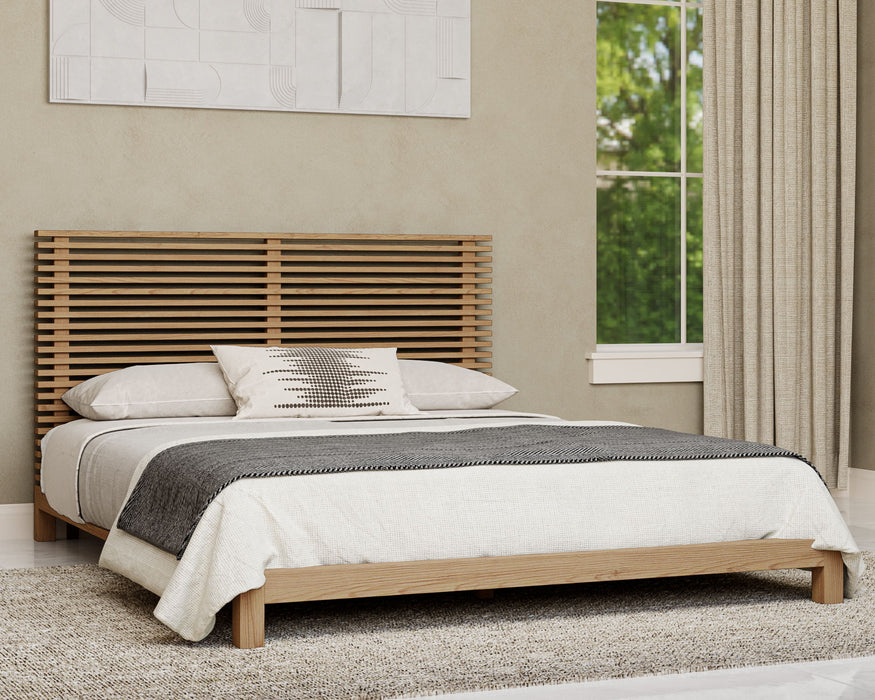 Tanner Pnl Queen Bed - Flaxen