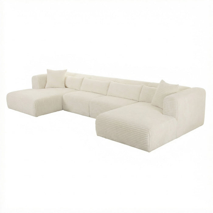 Tarra - Fluffy Oversized Corduroy Modular Sectional