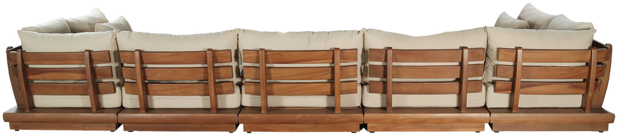 Mirella - 7 Piece Water Resistant Fabric Upholstered Outdoor Patio Modular Sectional