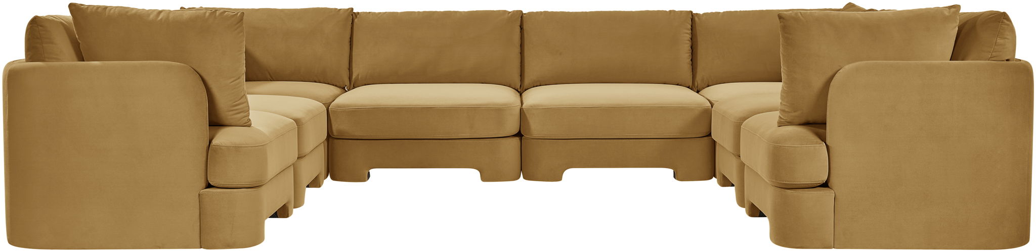 Hammond - Velvet Performance Fabric Upholstered 8 Piece U-Shaped Sectional