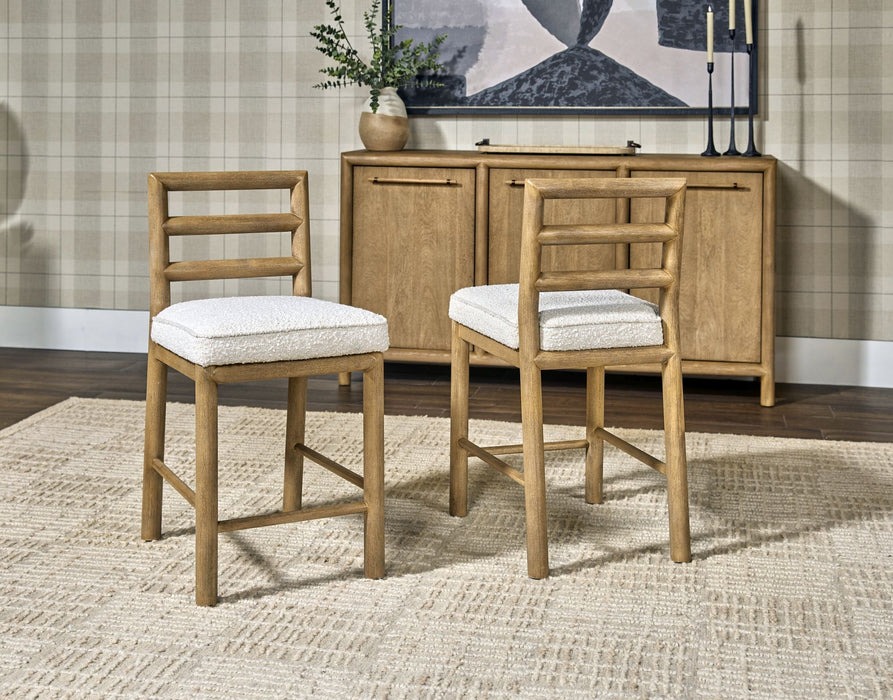 Dorsey Ldd Bk Cnt Stool - Rctt