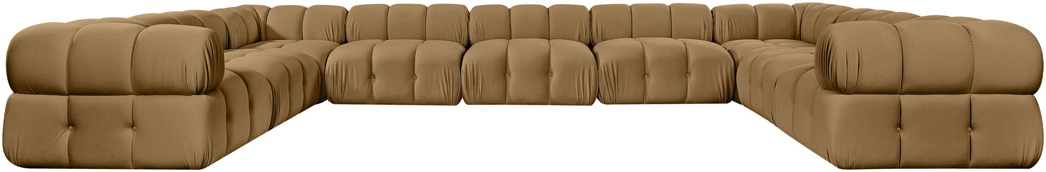 Orin - Velvet Performance Fabric Upholstered 9 Piece Sectional