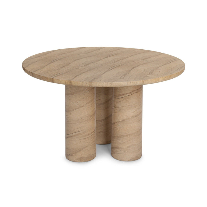 Niva - 47" Outdoor Round Dining Table - Beige