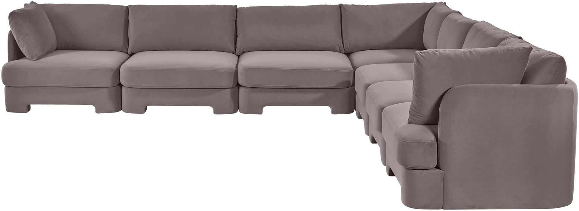 Hammond - Velvet Performance Fabric Upholstered 7 Piece Corner Sectional