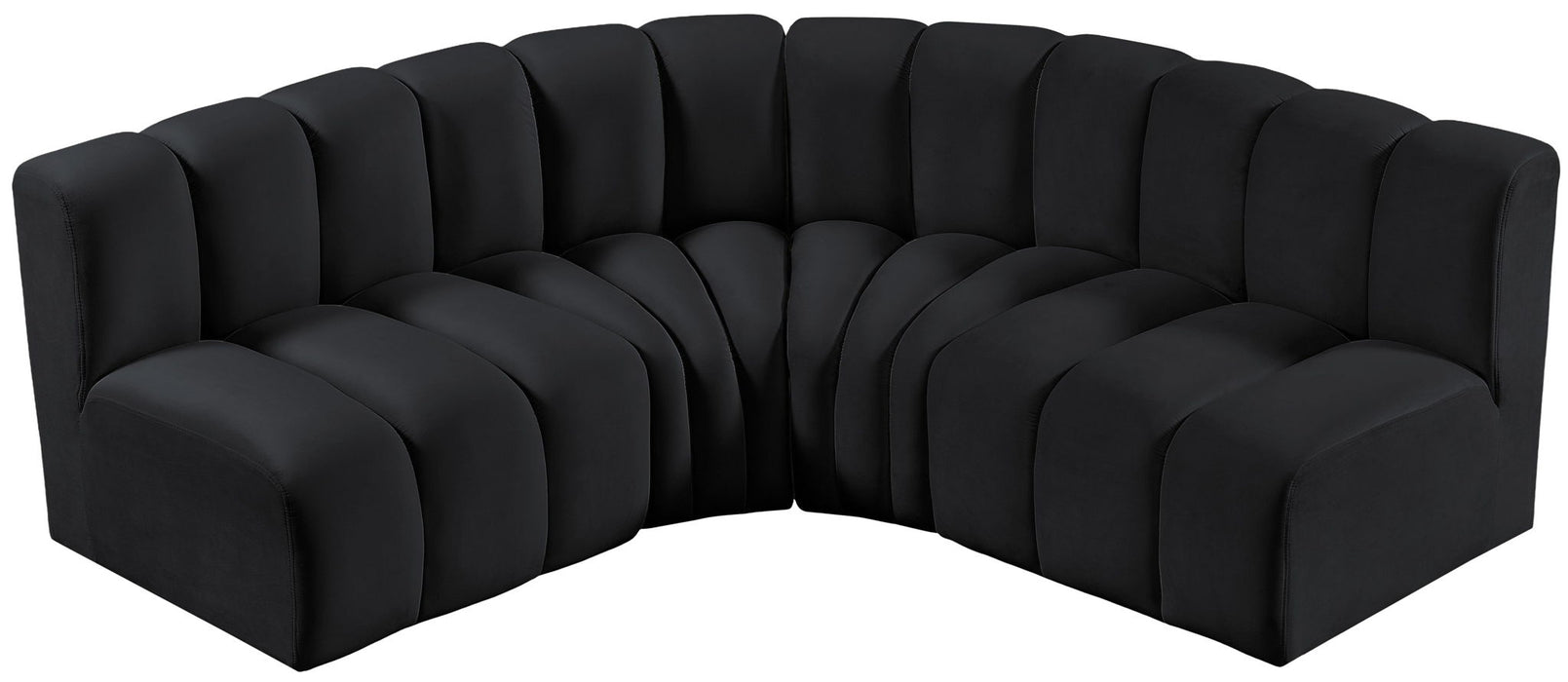 Arc - Velvet 4 Piece Corner Modular Sofa