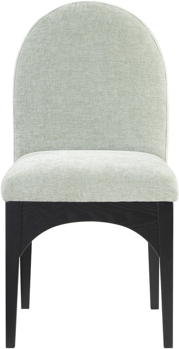 Waldorf - Chenille Dining Side Chair With Black Legs