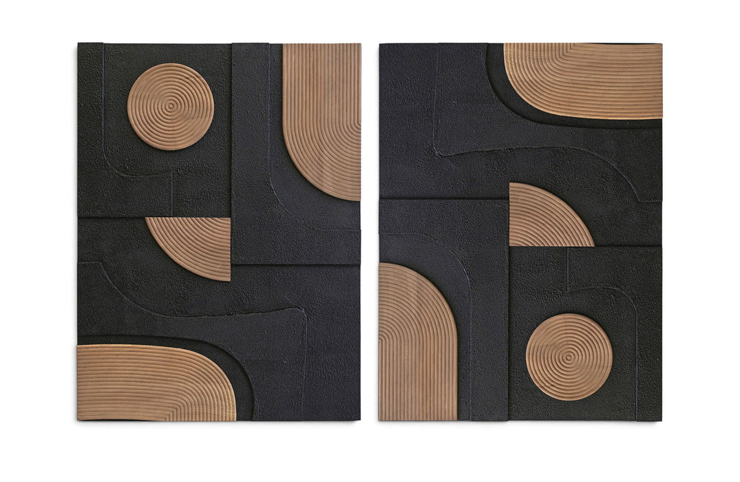 Element - Mango Wood 2 Piece Wall Art