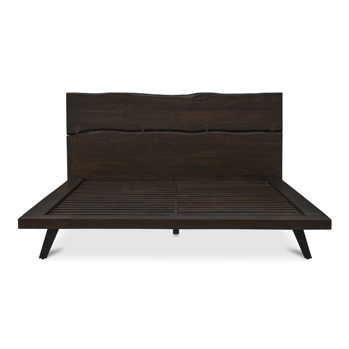 Madagascar - Queen Platform Bed - Dark Brown