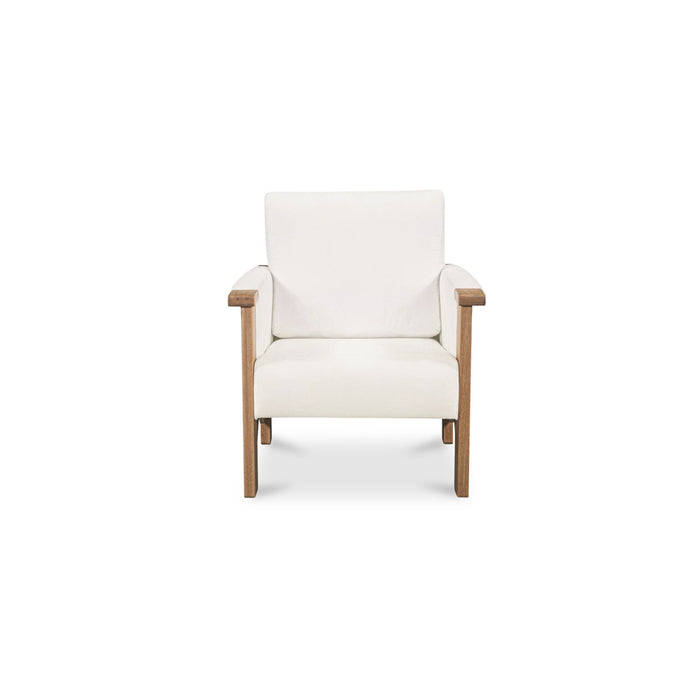 Bauer - Accent Chair - Cream / White / Light Brown
