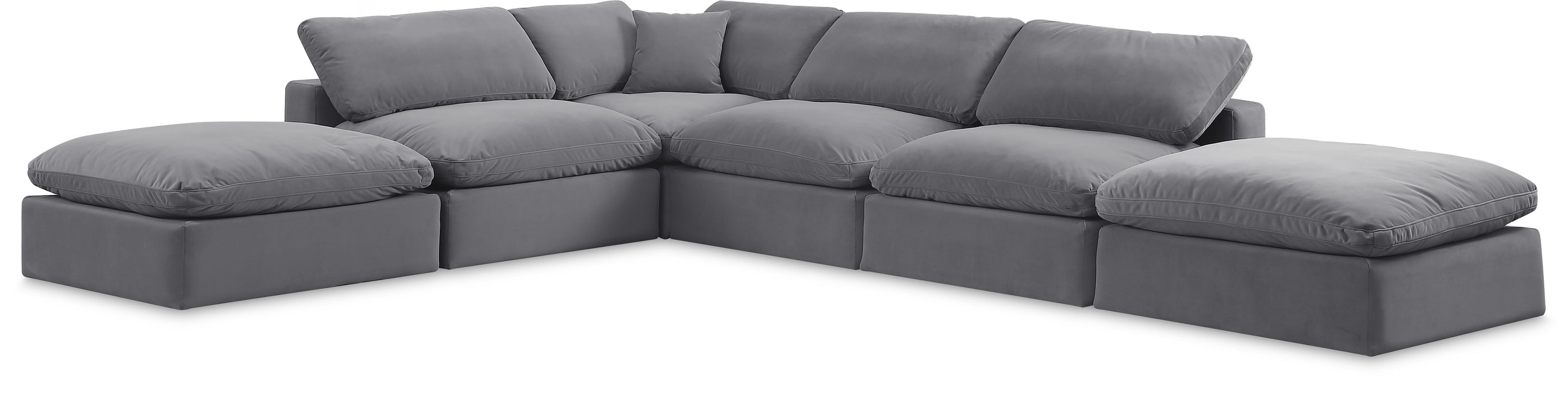 Comfy - 6 Piece Velvet Modular Sectional