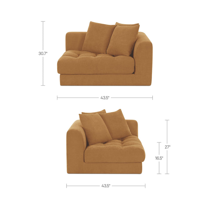 Davie - Corner Chair - Golden Yellow