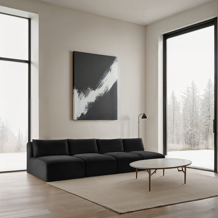 Shaggy - 4 Seat Modular Armless Sofa