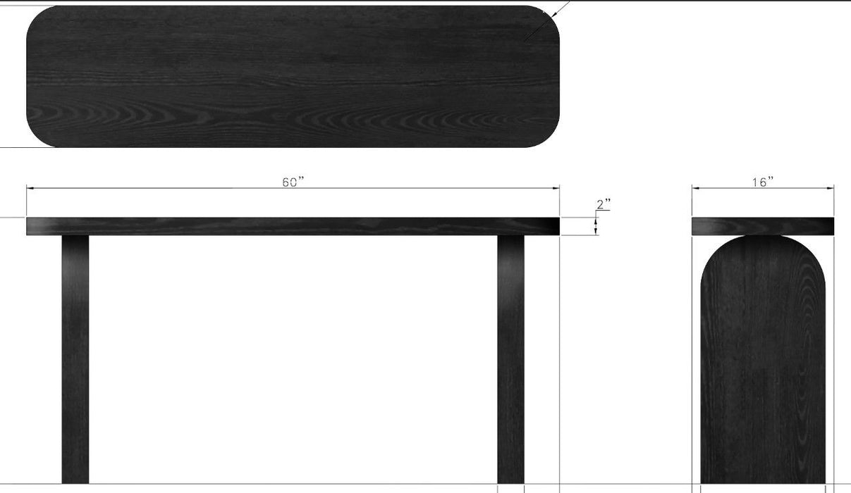 Elora Console Table - Jet