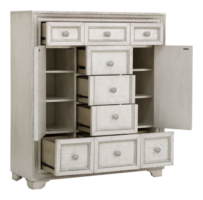 Camila - 9 Drawer Door Chest - Creamy White