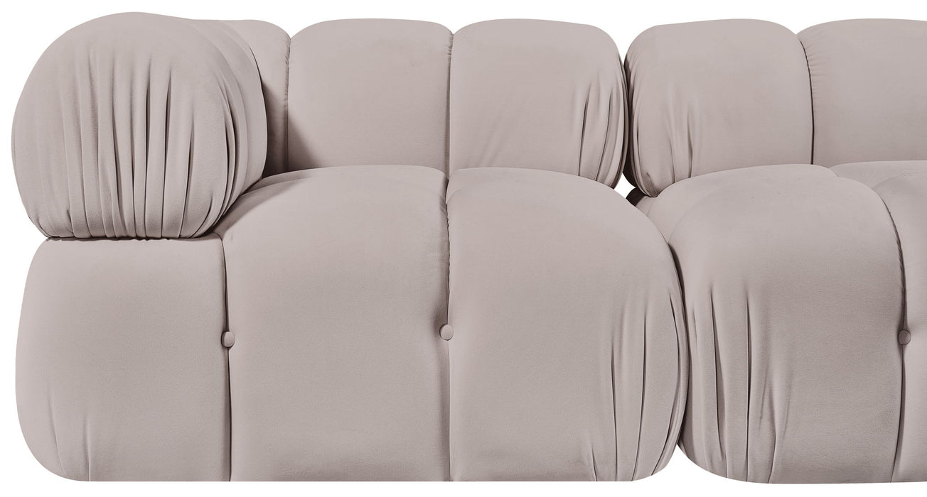 Orin - Velvet Performance Fabric Upholstered 2 Piece Modular Sofa (2 Corner Chairs)