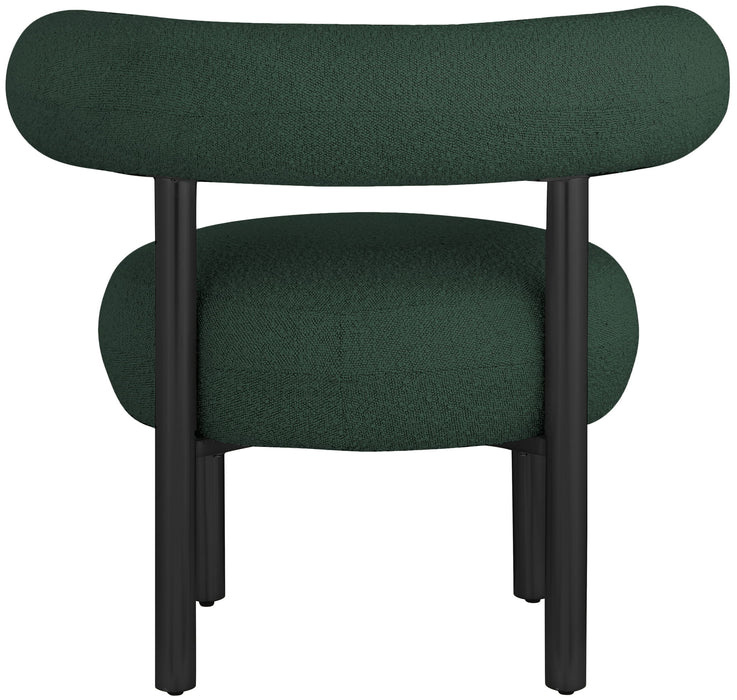 Bordeaux - Boucle Fabric Accent Chair With Black Legs