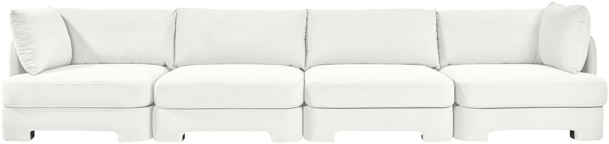 Hammond - Velvet Performance Fabric Upholstered 4 Piece Sofa