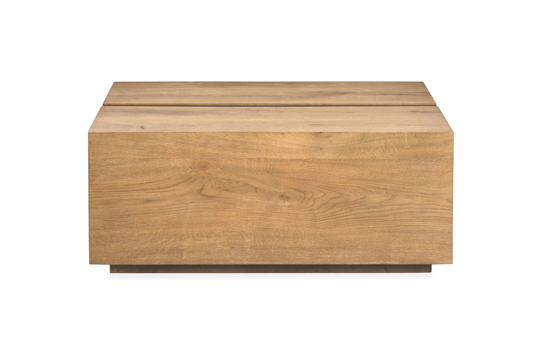 Ripley - Square Cocktail Table With Casters - Rustic Caramel