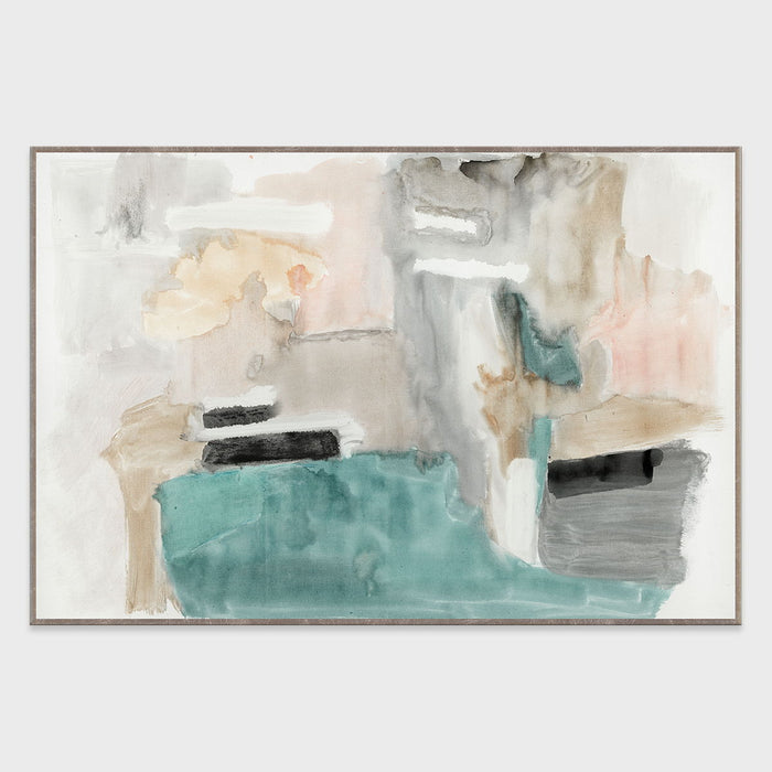 Turk - 60" x 40" Painting Art by Buddy Whitlock - Beige / Blue