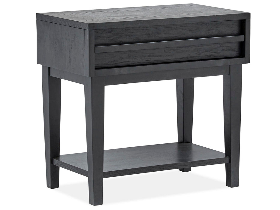 Lindon - Dark Open Nightstand - Coffee Bean