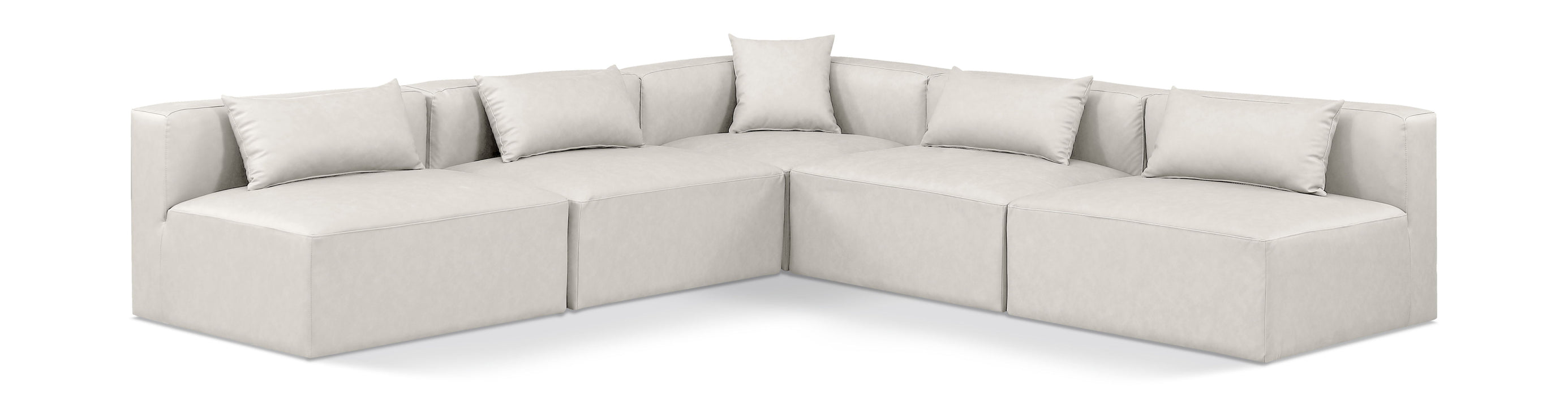 Cube - 5 Piece Modular Corner Armless Sectional