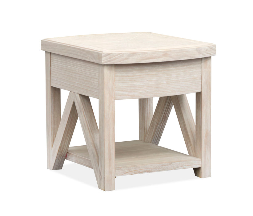 Bostwick - Rectangular End Table - Coconut Cream